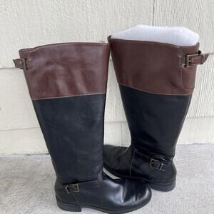 Black And Brown Leather Knee 7 B 9 F